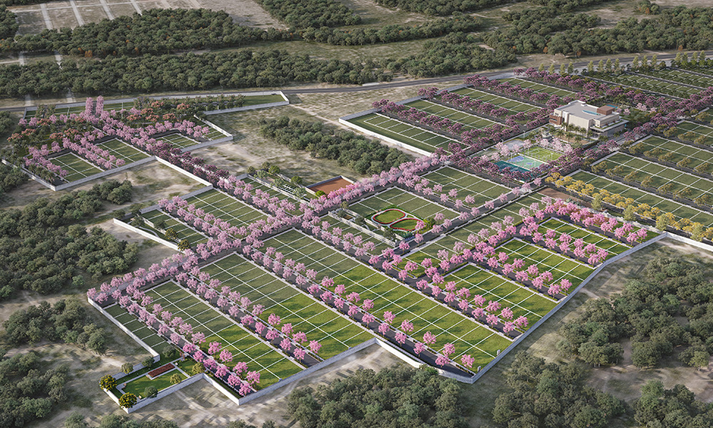 Aerial View of vaishnavi AT-One Life | Best Plots to Buy at vaishnavi AT-One Life | Yelahanka, North Bengaluru | Enquire Now at vaishnavilife.in | Best Plotted Development Project | Land for Investment | Vaishnavi Group