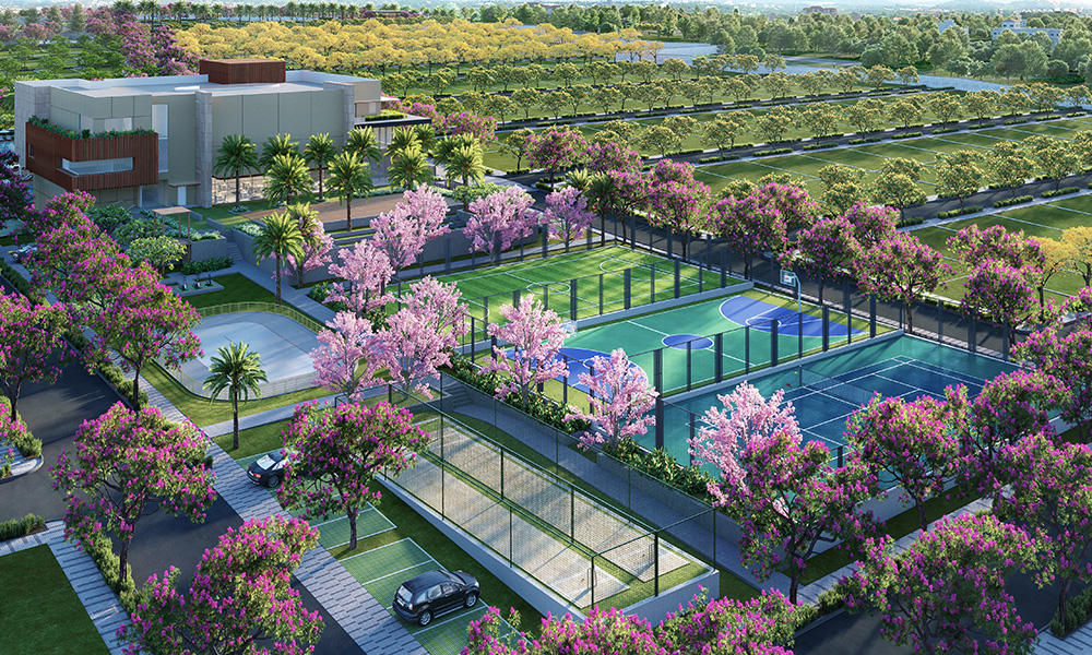 Outdoor Sports Arena of vaishnavi AT-One Life | Best Plots to Buy at vaishnavi AT-One Life | Yelahanka, North Bengaluru | Enquire Now at vaishnavilife.in | Best Plotted Development Project | Land for Investment | Vaishnavi Group